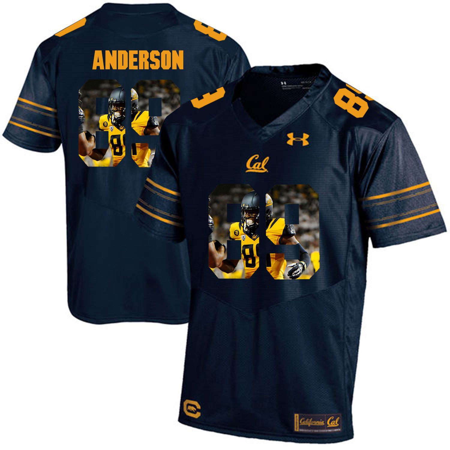 Men California Golden Bears #89 Stephen Anderson Dark blue Customized NCAA Jerseys